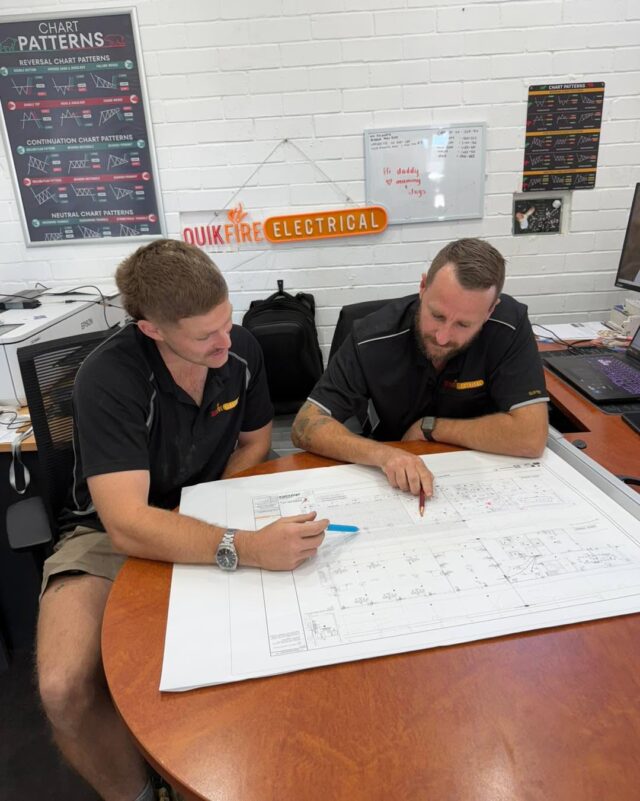 Every good electrical job starts on paper. 📐⚡

Two of our electricians going through commercial plans before a single cable gets pulled.

Planning it properly up front means:

✅ Fewer surprises on site
✅ Work that stays on schedule and on budget
✅ A finished job that's safe, compliant and built to last

Building, fitting out or upgrading a commercial space in Perth? We handle:

🏢 Commercial electrical
🔥 Fire protection systems
💡 LED lighting upgrades
⚡ Switchboards, data and more

Licensed (EC 14714), fully insured and family owned. Upfront pricing and no call-out fee.

📞 Call 1300 843 063

📩 Send us your plans for a free, no-obligation quote
🌐 quikfireelectrical.com.au

Tag a builder, property manager or business owner who needs a reliable sparky 👇

#QuikFireElectrical #PerthElectrician #CommercialElectrician #PerthCommercial #FireProtection #PerthBusiness #PerthBuilders #ElectricalContractor